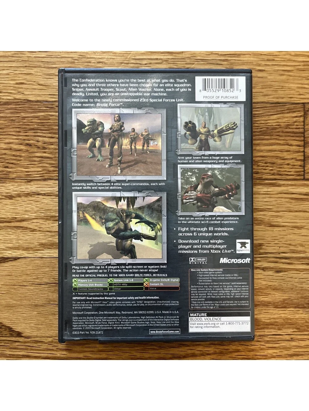 Brute Force (Microsoft Xbox) 2003 - Tested Working